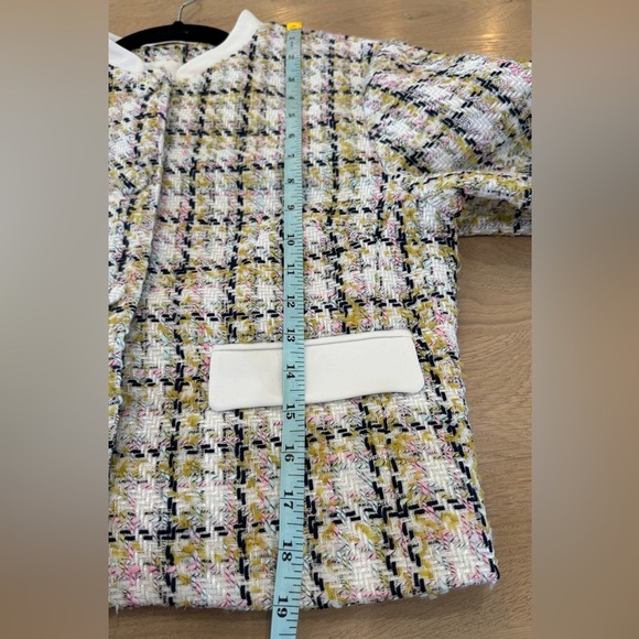 AVEC LES FILLES Women's Tweed Button-Front Jacket size medium - Picture 9 of 11